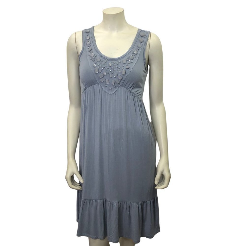 ECI NEW YORK‎ GRAY DRESS BEADS EMBELLISH SZ 2 NWT - Picture 4 of 6